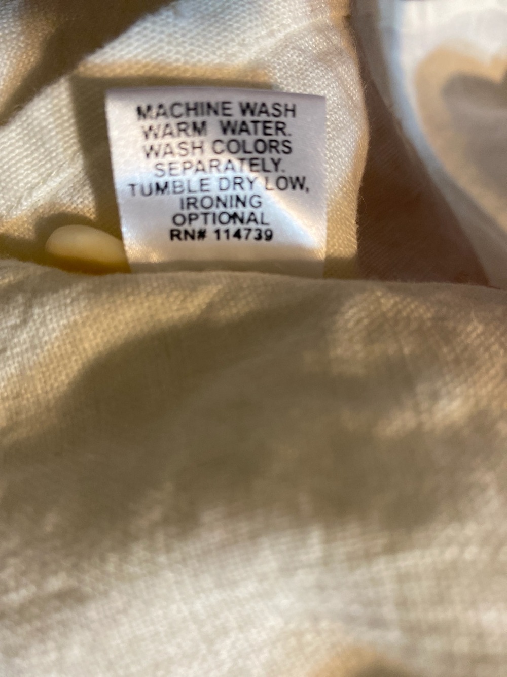 Flax 100% Line White Short-Sleeve Button-Down Shirt - Picture 5 of 5